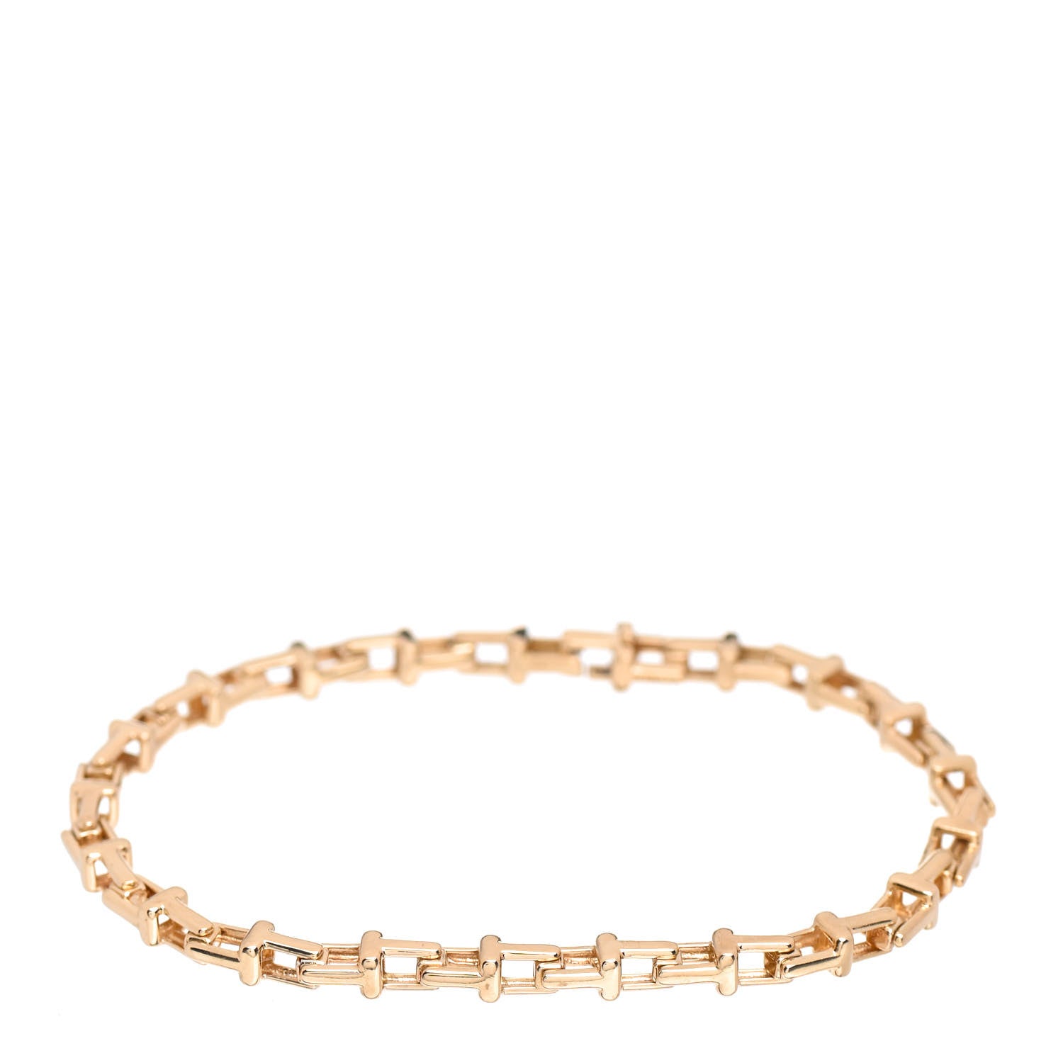 Tiffany 18K Yellow Gold Narrow T Chain Bracelet 1 of 4