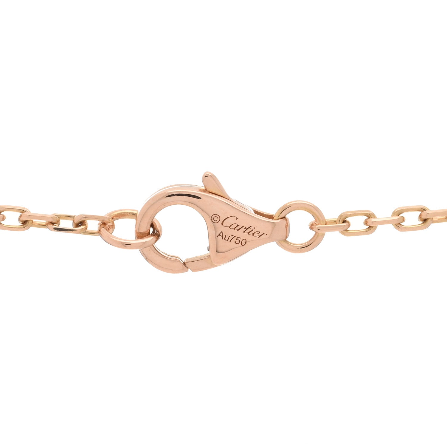 Cartier 18K Pink Gold Diamond Interlocking LOVE Paved Necklace 3 of 4