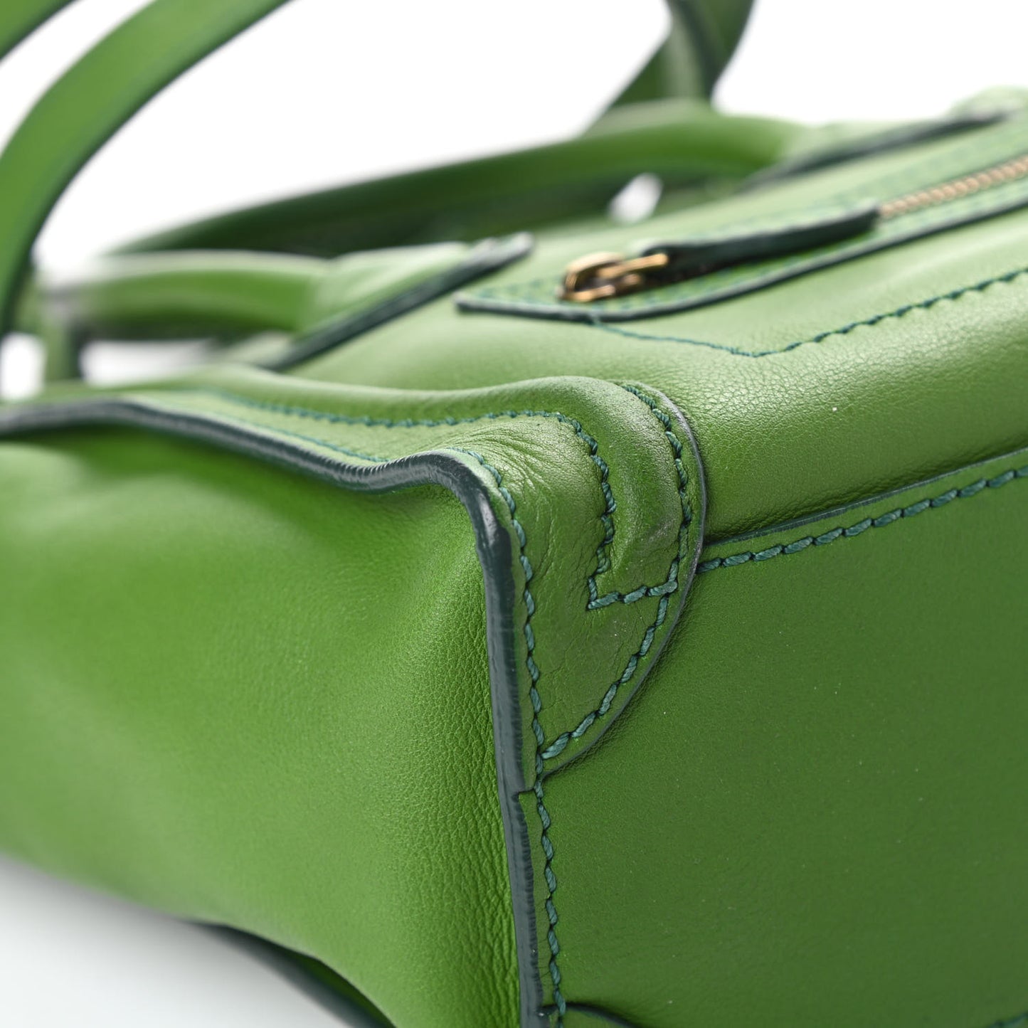 Smooth Calfskin Nano Luggage Grass Green