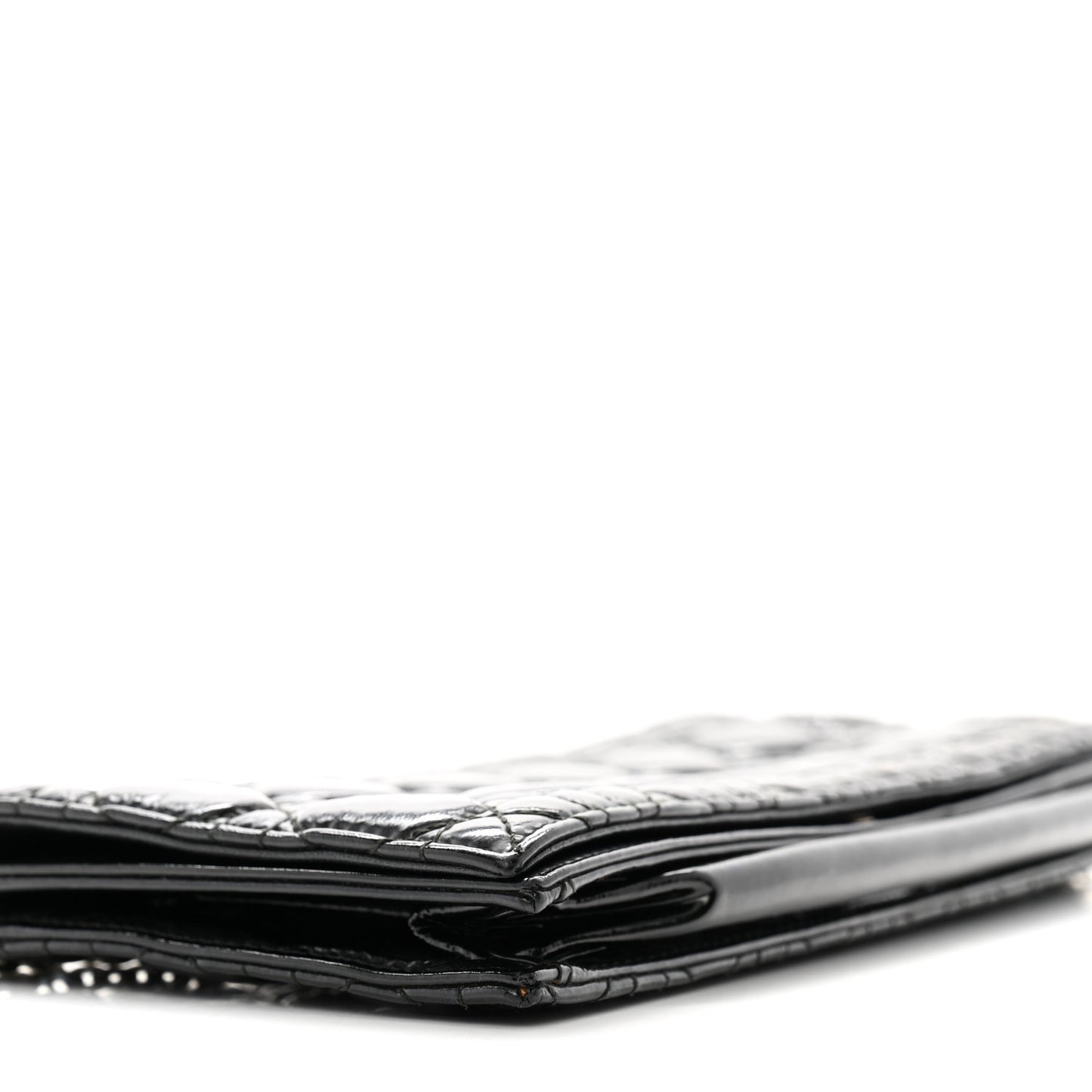 Patent Cannage Lady Dior Convertible Clutch Black