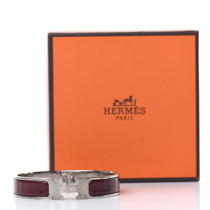 Hermes Enamel Narrow Clic Clac H Bracelet PM Bourgogne 6 of 6