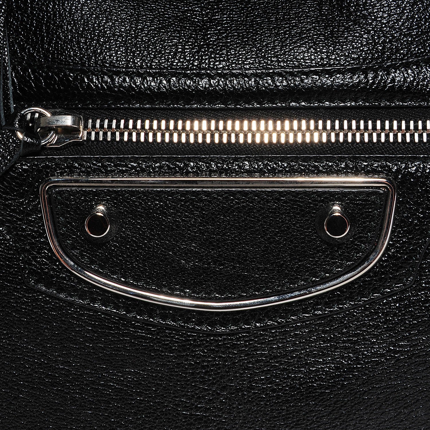 Balenciaga Chevre Silver Metallic Edge Hardware City Black 8 of 14