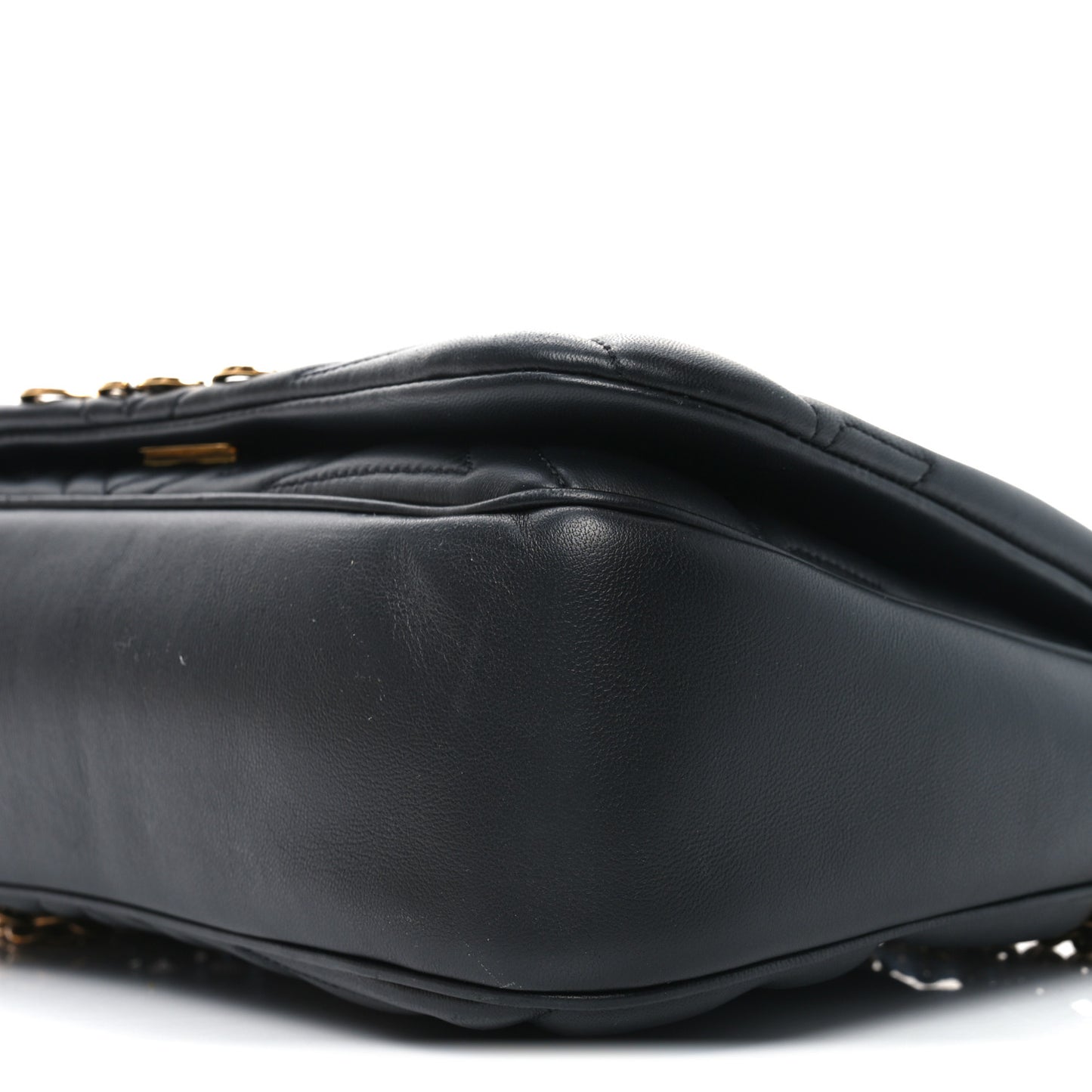 Calfskin Quilted The Seal Chain Shoulder Bag Black