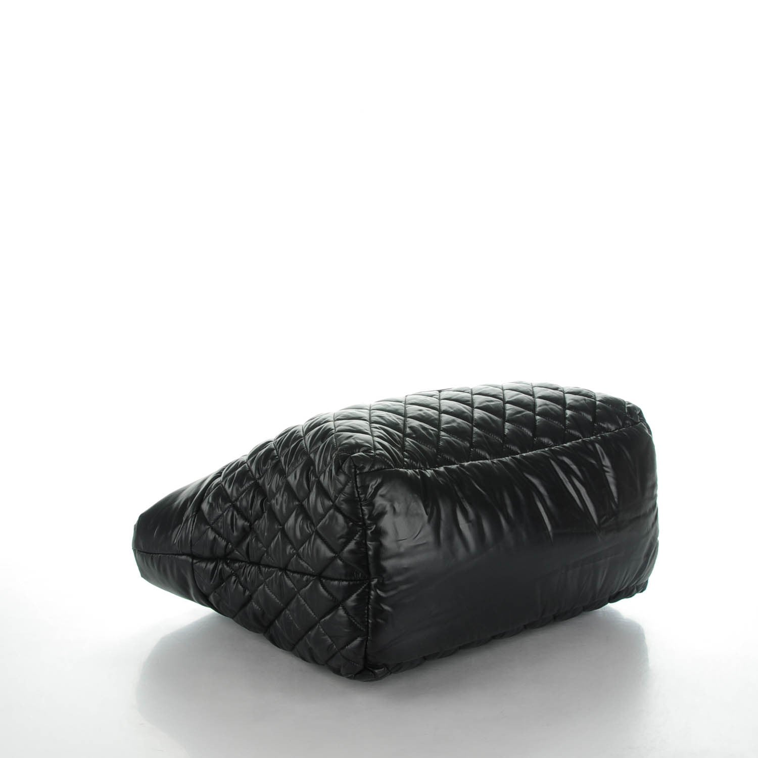 Chanel Nylon Quilted Large Coco Cocoon Tote Black Red 4 of 7