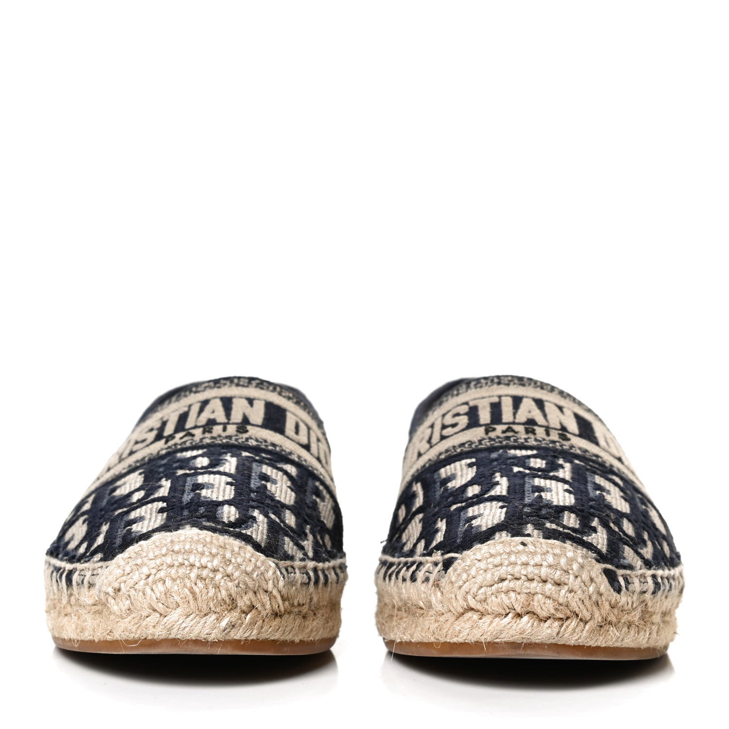 Christian Dior Oblique Embroidered Granville 15mm Espadrilles 38.5 Deep Blue 2 of 11