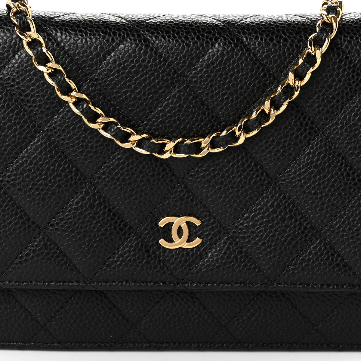 Chanel Caviar Quilted Wallet on Chain WOC Black 9 of 12