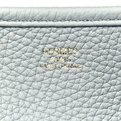 Hermes Taurillon Clemence Evelyne III GM Bleu Pale 5 of 10