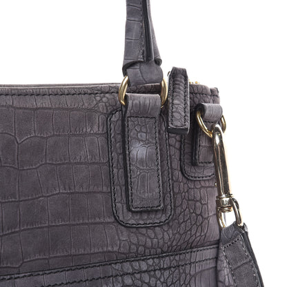 Givenchy Nubuck Crocodile Embossed Medium Pandora Grey 10 of 11