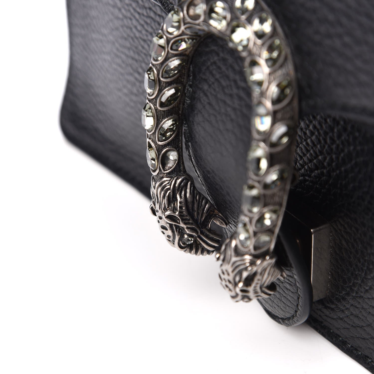 Gucci Pebbled Calfskin Small Dionysus Shoulder Bag Black 9 of 12