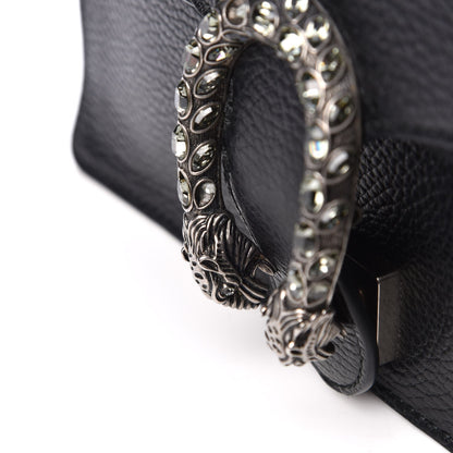 Gucci Pebbled Calfskin Small Dionysus Shoulder Bag Black 9 of 12