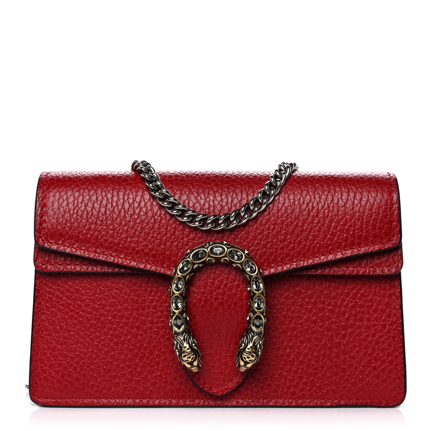 Calfskin Super Mini Dionysus Shoulder Bag Hibiscus Red