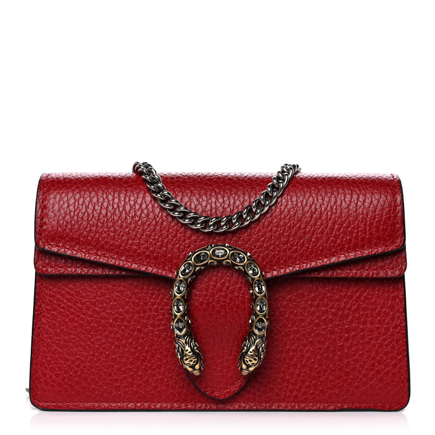 Gucci Calfskin Super Mini Dionysus Shoulder Bag Hibiscus Red 1 of 9