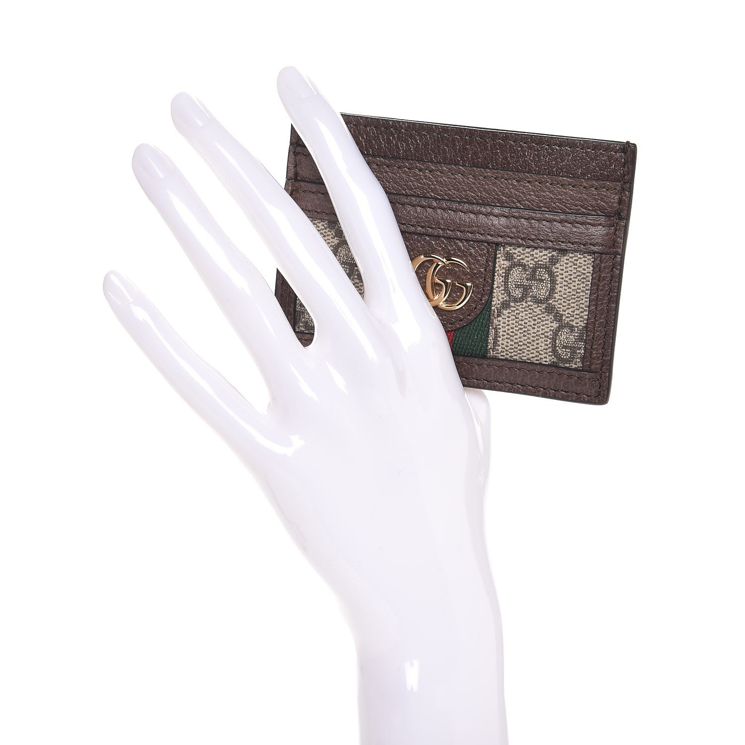 Gucci GG Supreme Monogram Ophidia Card Holder Brown 2 of 6