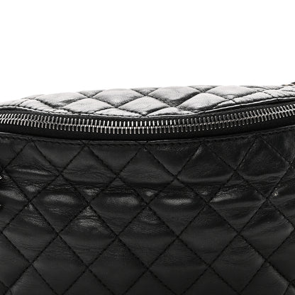 Chanel Lambskin Quilted Banane Waist Bag Fanny Pack Black 8 of 10