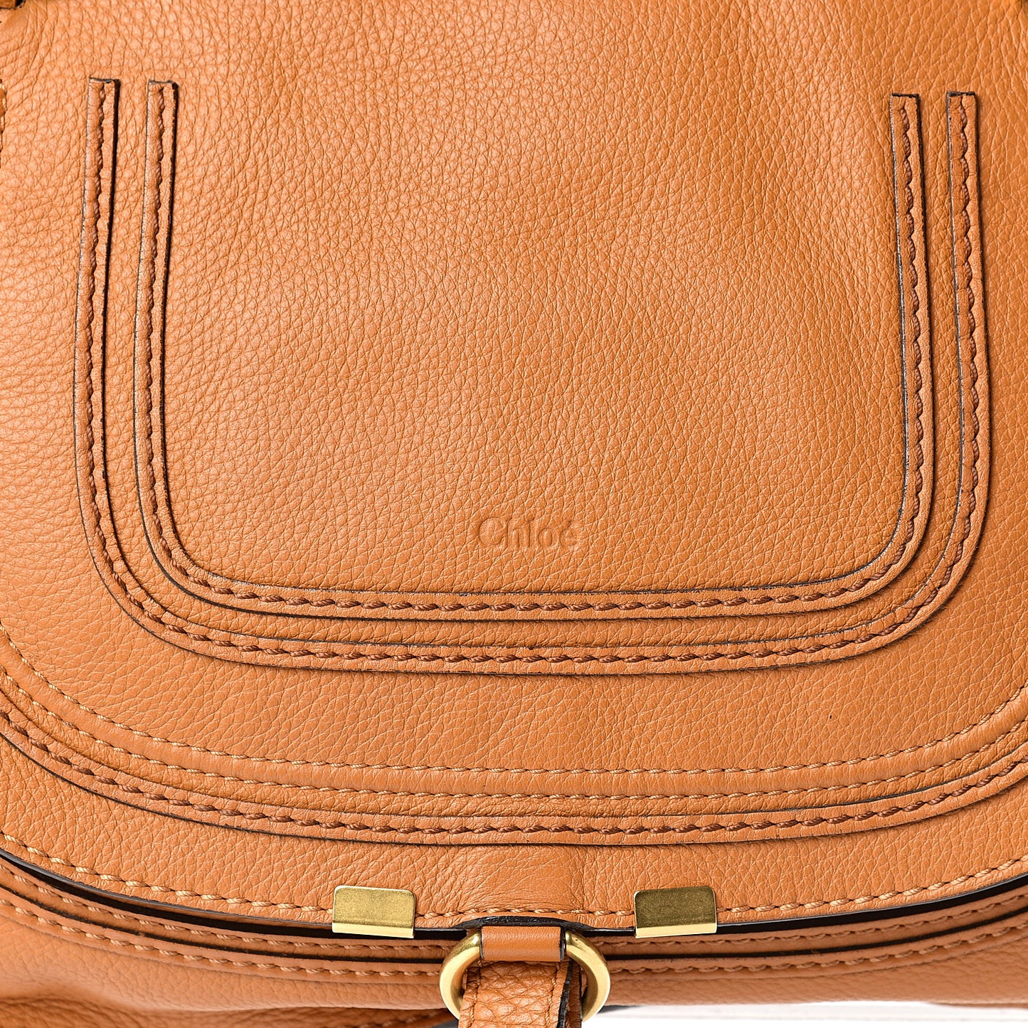 Calfskin Medium Marcie Satchel Light Tan