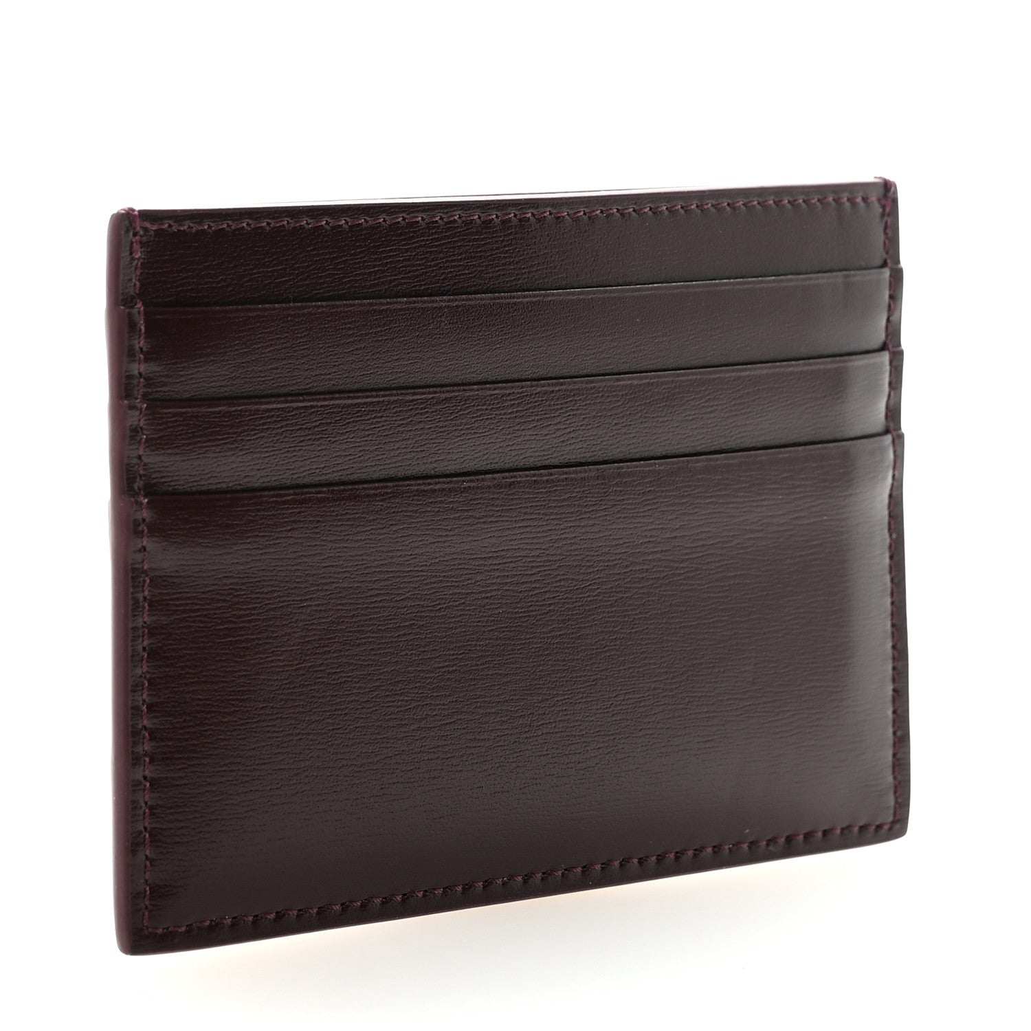 Celine Shiny Calfskin Triomphe Card Holder Deep Burgundy 3 of 8