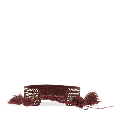 Christian Dior Woven Cotton Crystal Embroidered J'Adior Friendship Bracelet 3 of 3