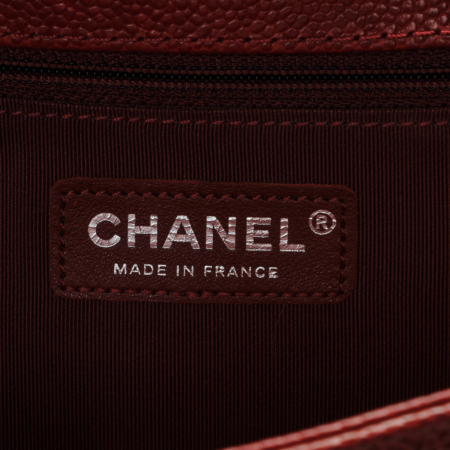 Caviar Quilted New Medium Boy Flap Dark Red