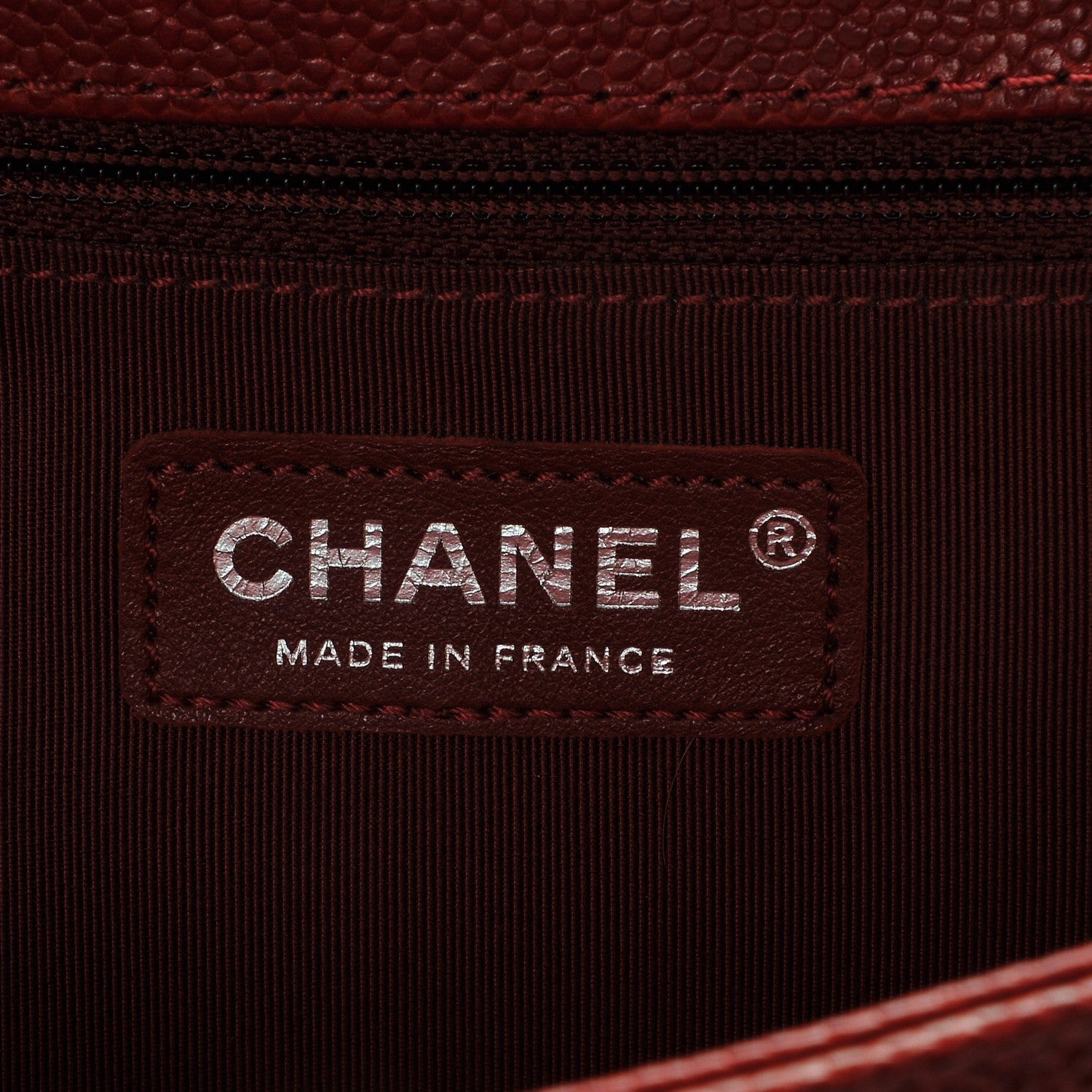 Chanel Caviar Quilted New Medium Boy Flap Dark Red 6 of 7
