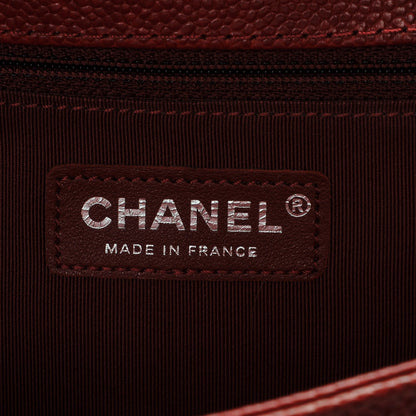 Chanel Caviar Quilted New Medium Boy Flap Dark Red 6 of 7