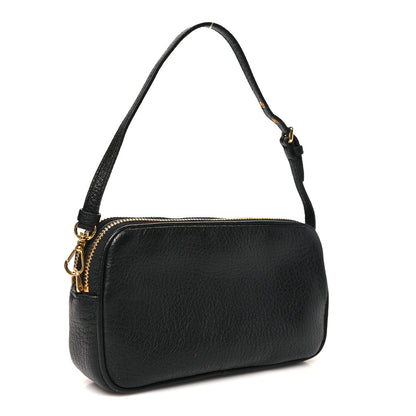 Miu Miu Goatskin Madras Double Zip Pochette Clutch Black 3 of 11