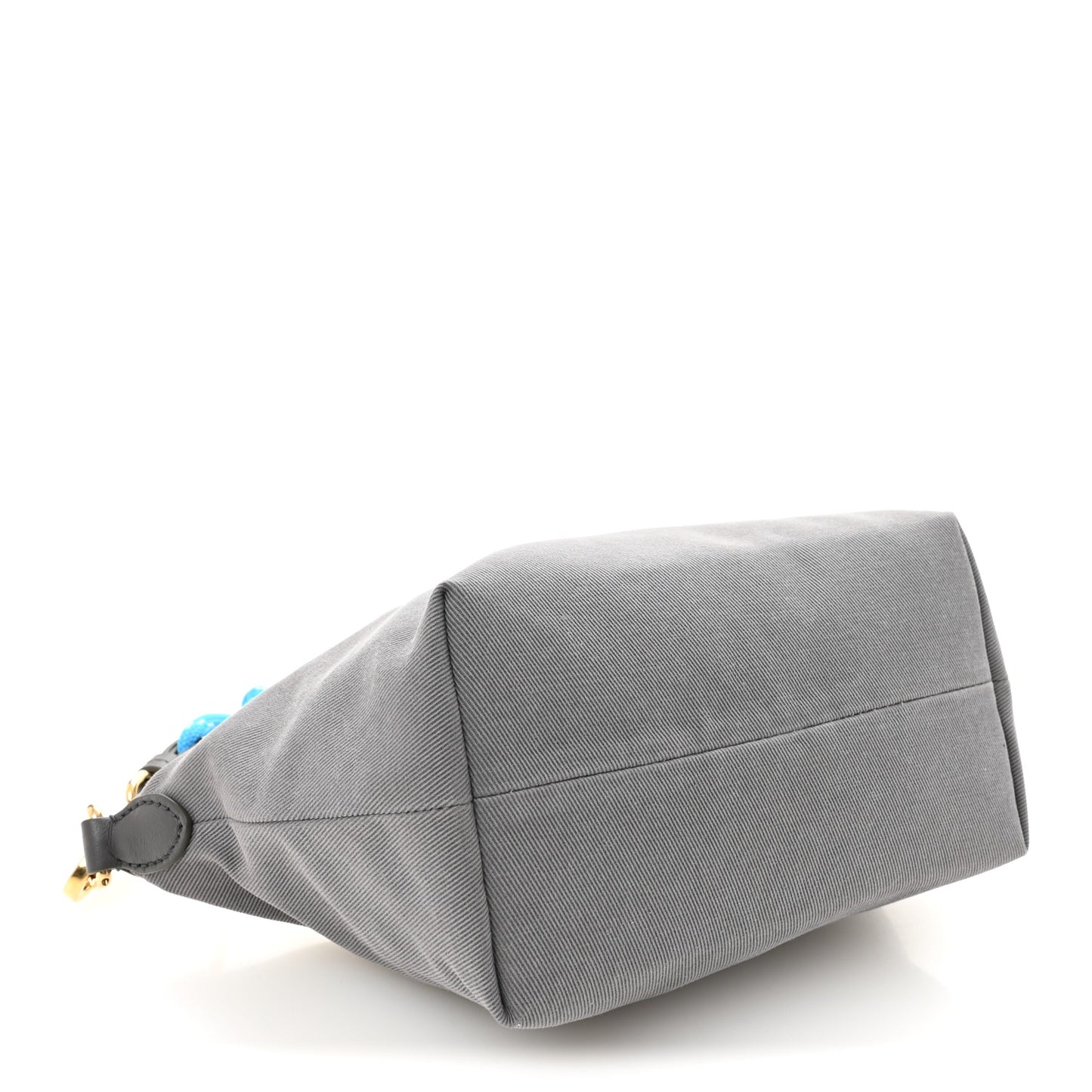 Canvas Gabardine Pouch Alluminio Celeste