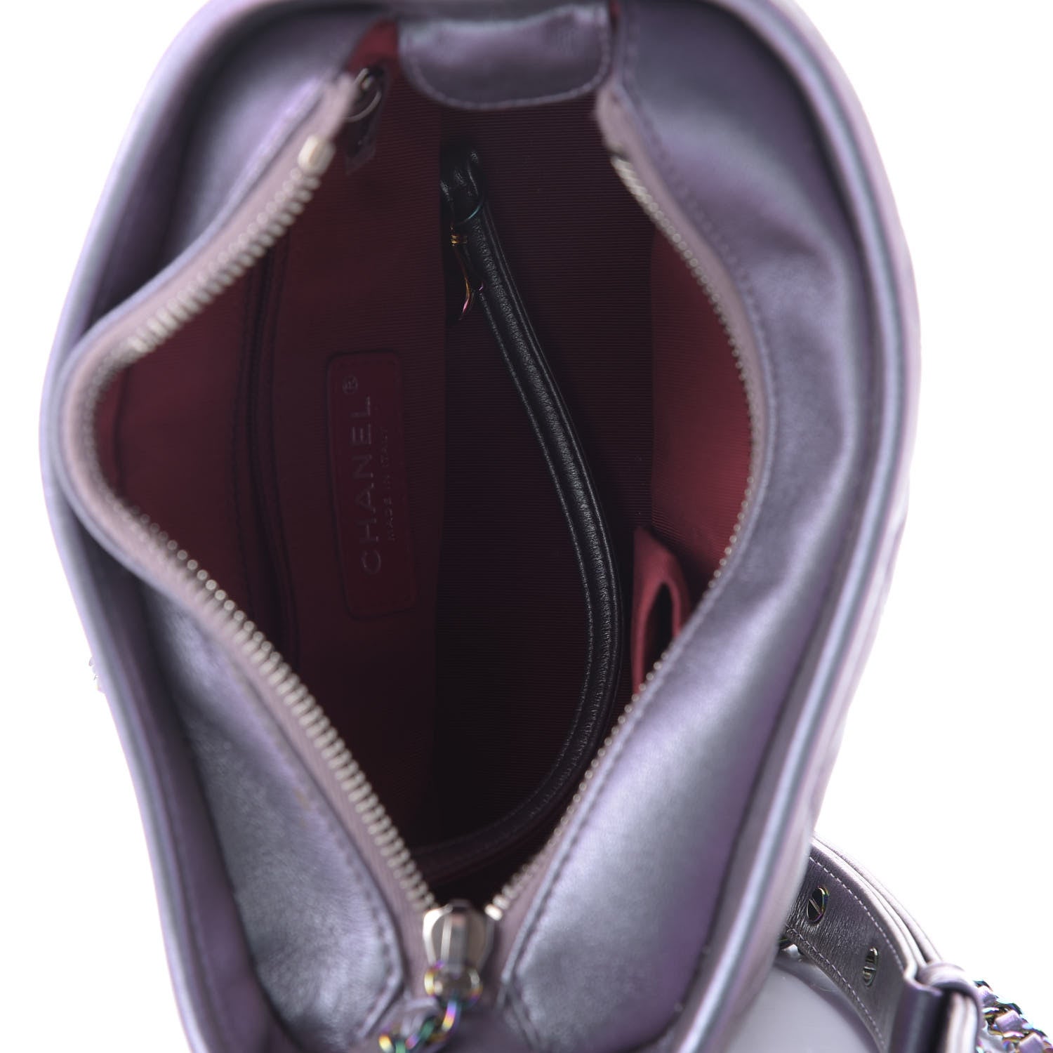 Chanel Iridescent Lambskin Calfskin Quilted Small Gabrielle Hobo Light Purple 5 of 12