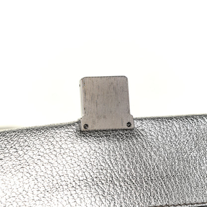 Miu Miu Metallic Goatskin Bandoliera Madras Shoulder Bag Chrome 13 of 19