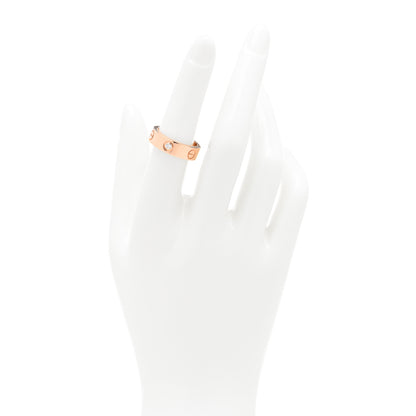 Cartier 18K Pink Gold 3 Diamond 5.5mm LOVE Ring 52 6 2 of 5