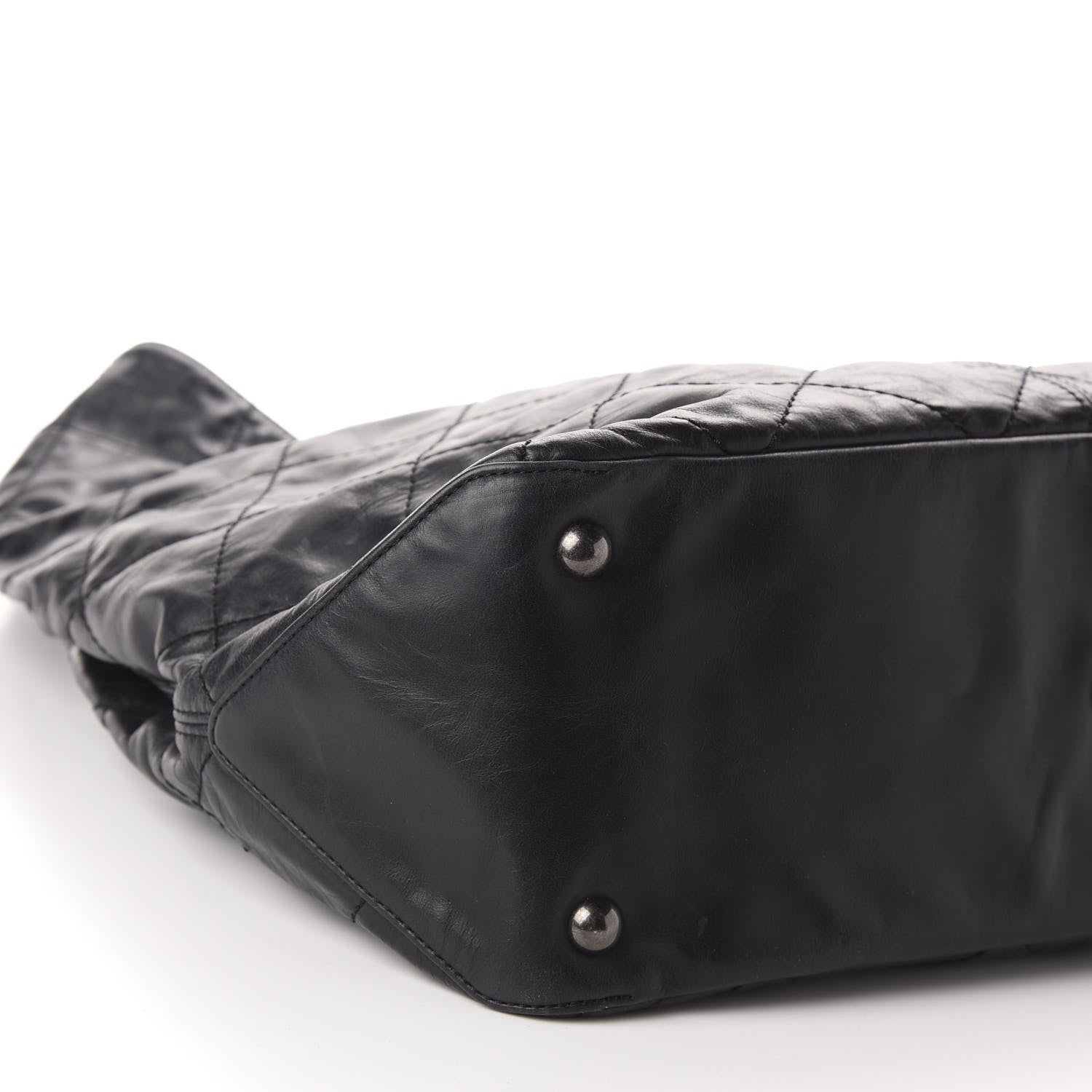 Chanel Aged Calfskin Quilted Coco Supple Hobo Black 6 of 10