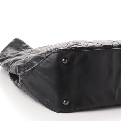 Chanel Aged Calfskin Quilted Coco Supple Hobo Black 6 of 10