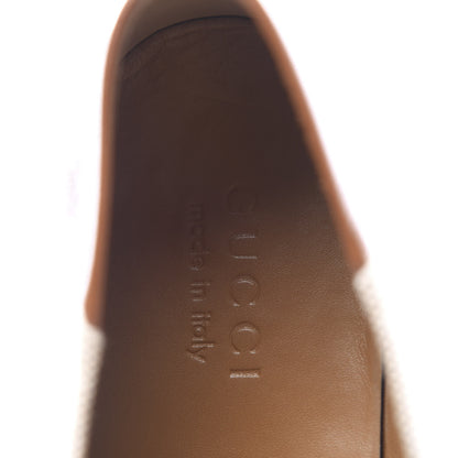Gucci Canvas Web Mens Brixton Horsebit Loafers 8.5 Sand Light Cuir 8 of 11