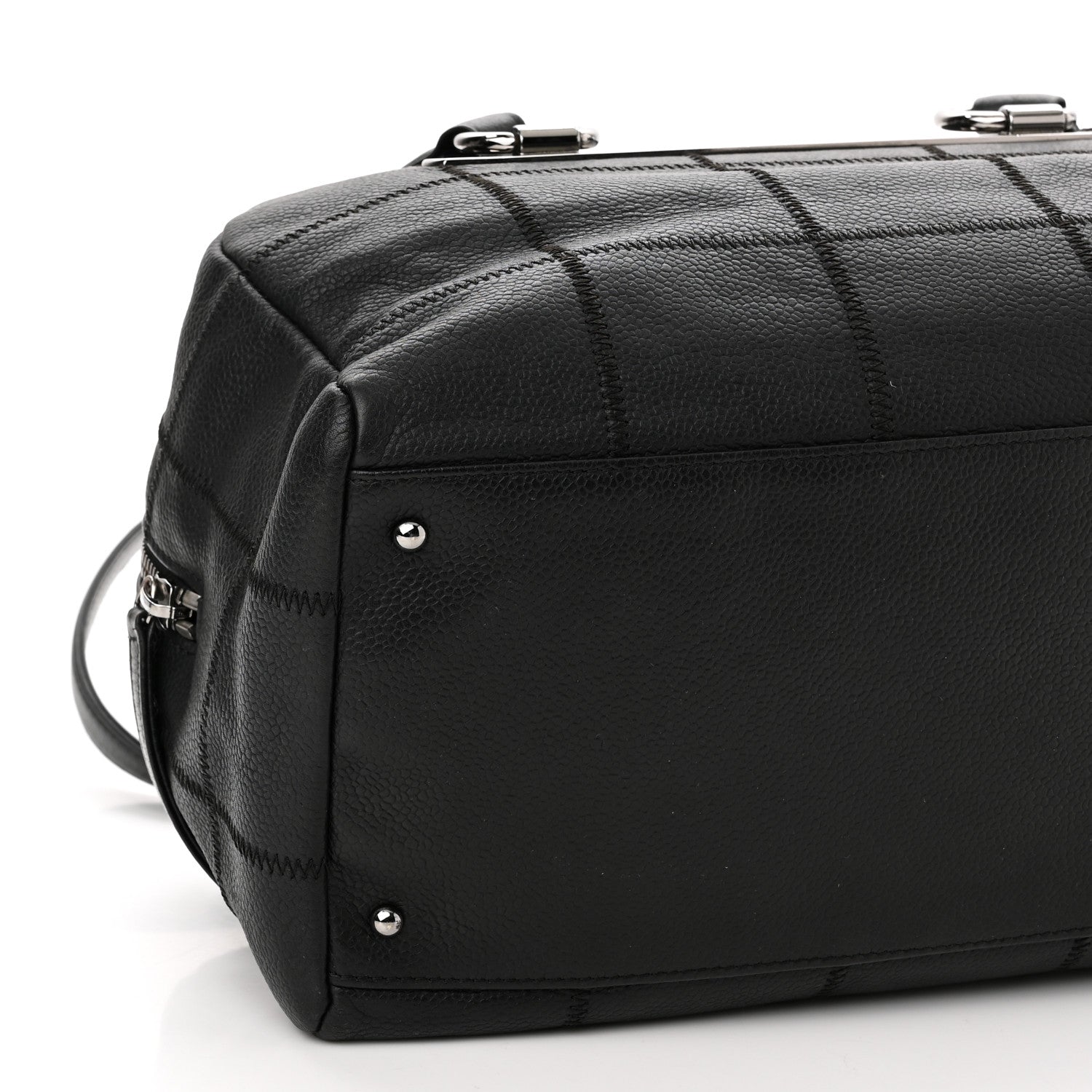 Chanel Caviar Square Stitched Bowler Black 8 of 9