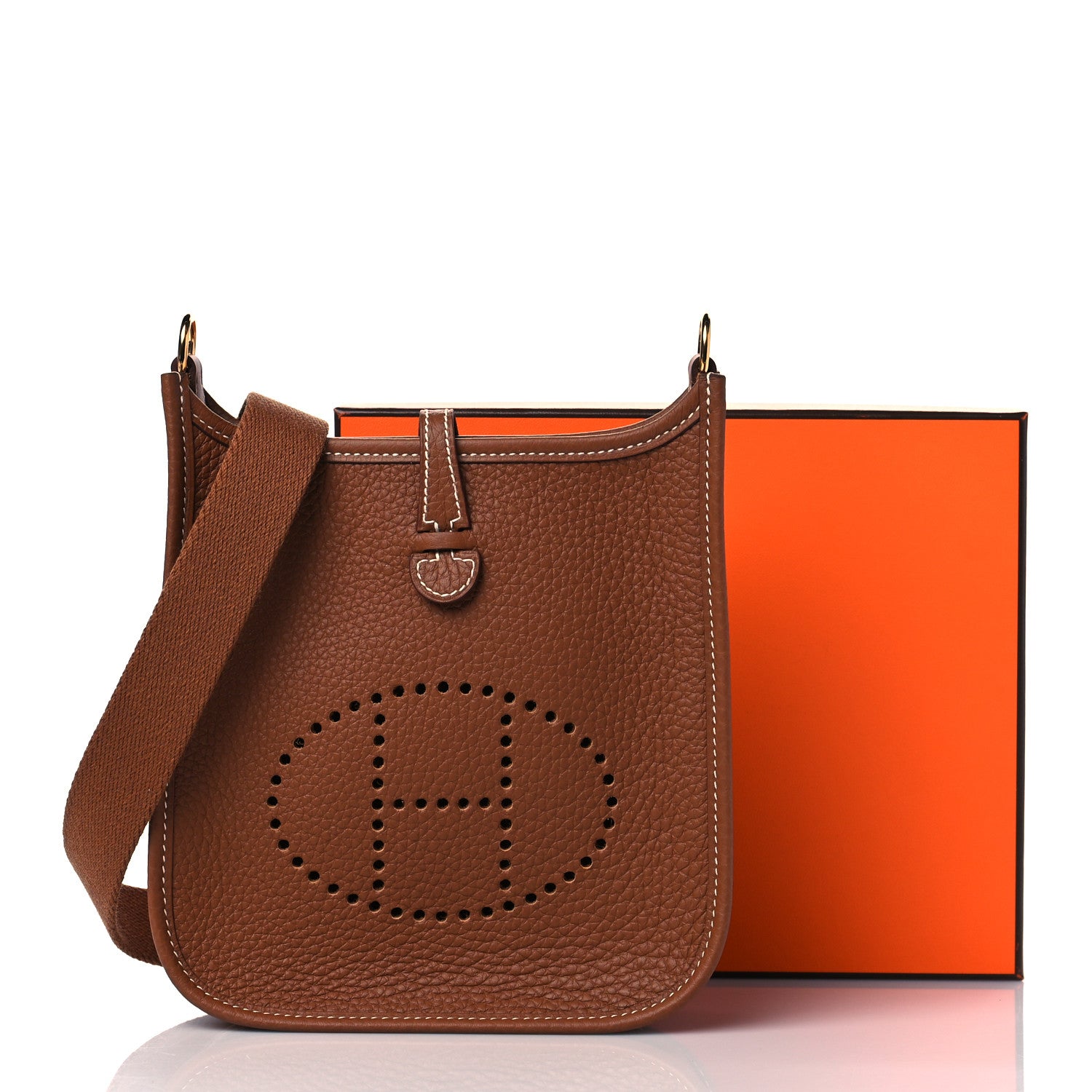 Hermes Taurillon Clemence Evelyne TPM Gold 11 of 11
