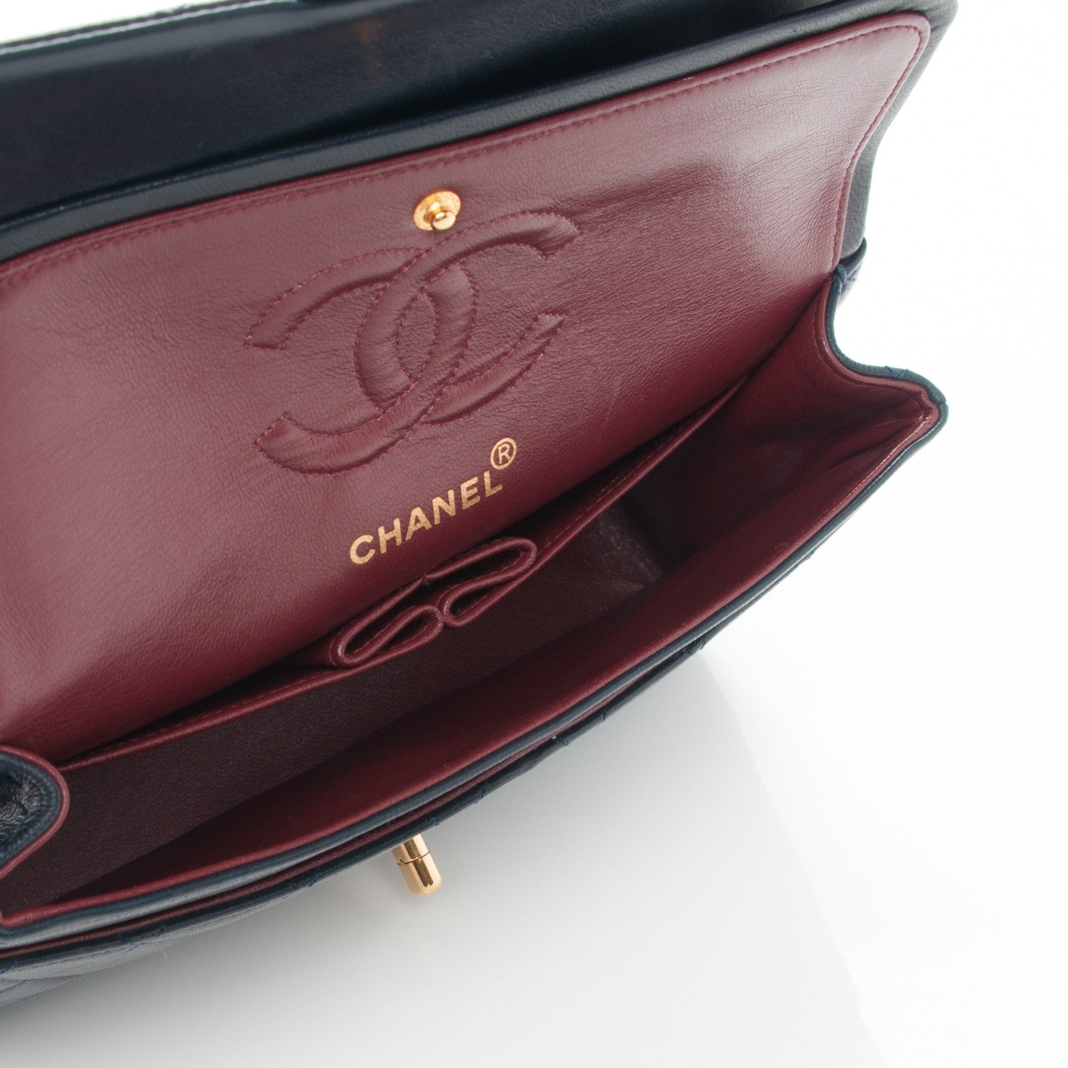 Chanel Lambskin Quilted Small Double Flap Navy 5 of 8