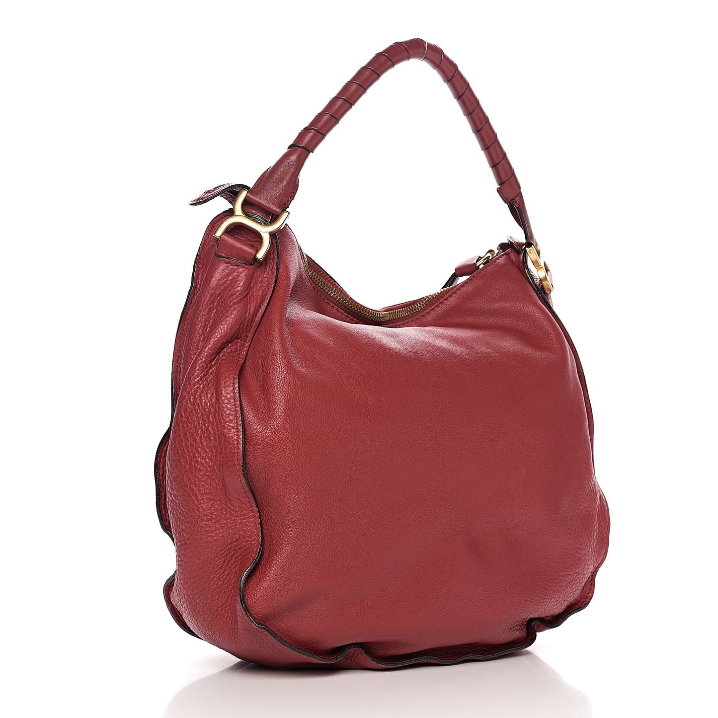 Calfskin Large Marcie Hobo Garnet