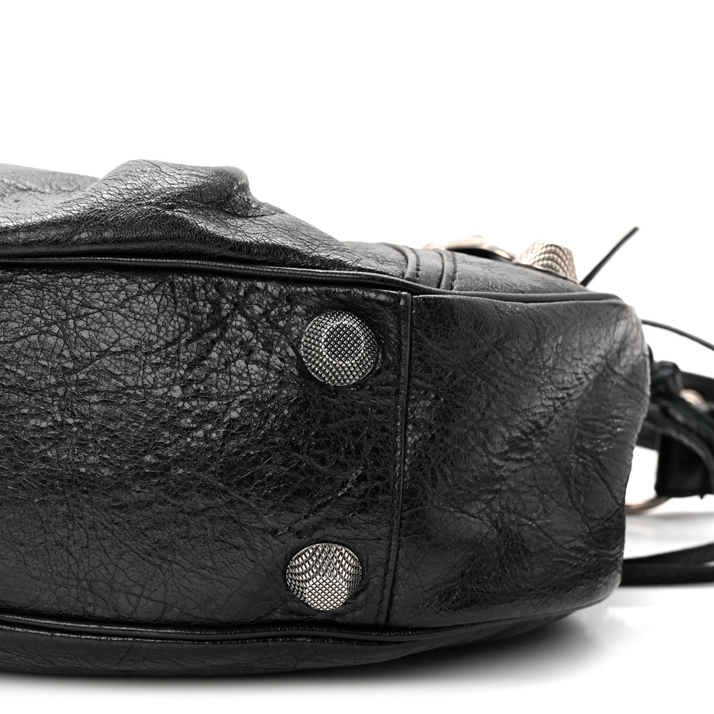 Agneau Arena Small Le Cagole Shoulder Bag Black