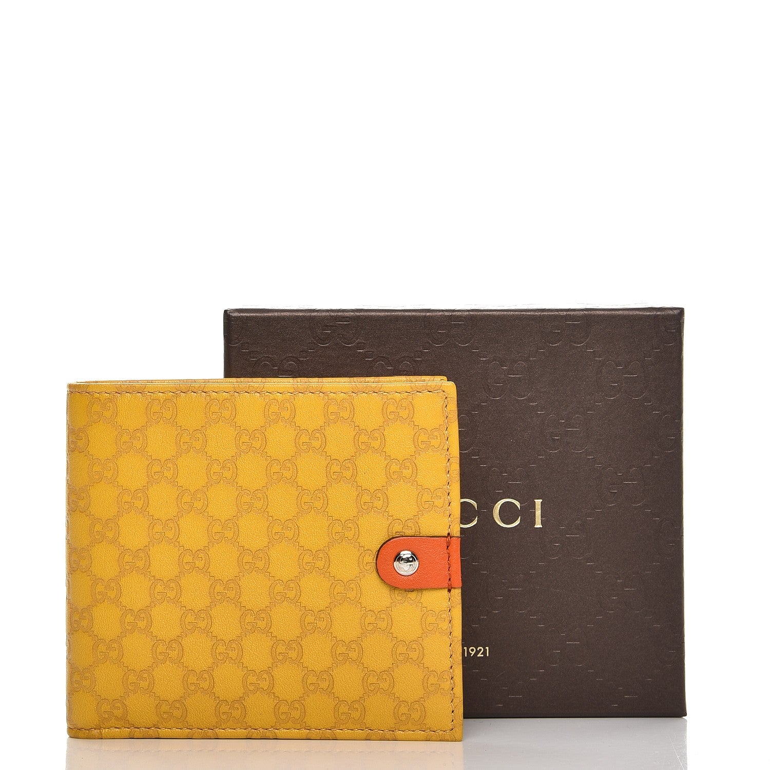Gucci Microguccissima Bi-Fold Wallet Bumblebee Dark Orange Mystic White 8 of 8