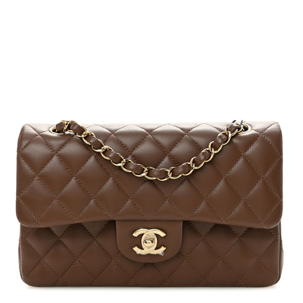 CHANEL ブラウン キルティング バッグ Chanel Luxe Ligne Accordion Flap Bag in Khaki Brown (Lot 2023 バッグ