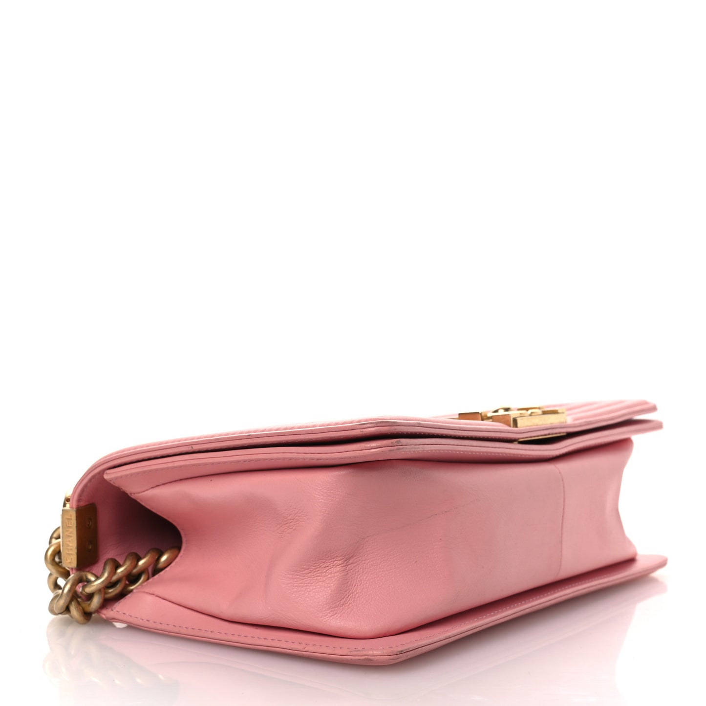 Lambskin Quilted Medium Boy Flap Light Pink