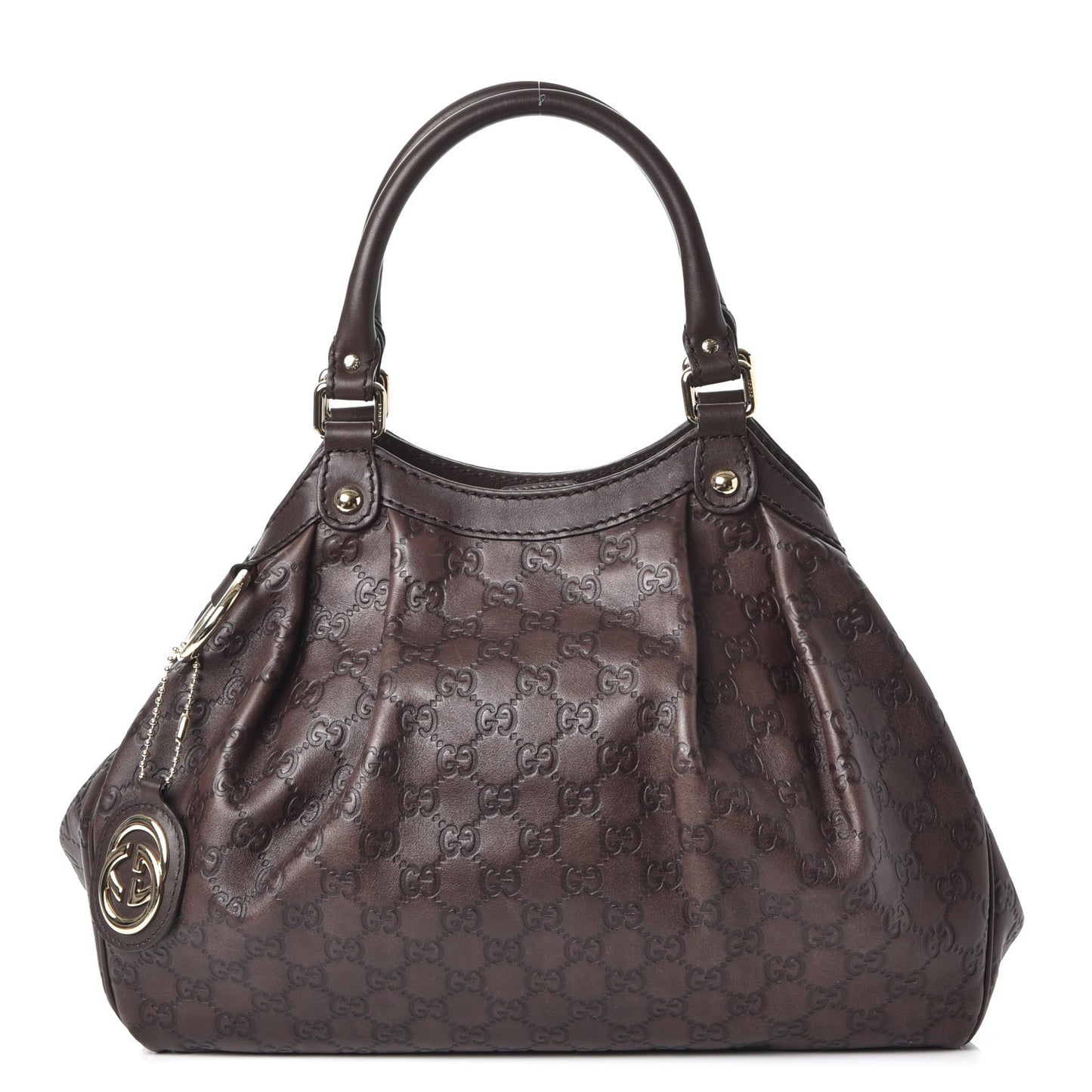 Guccissima Medium Sukey Tote Chocolate