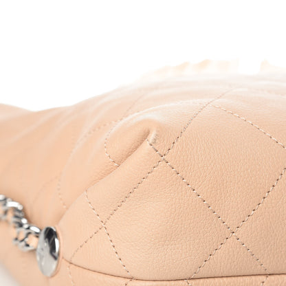 Chanel Grained Calfskin Stitched Medium Braided With Style Hobo Beige 8 of 8
