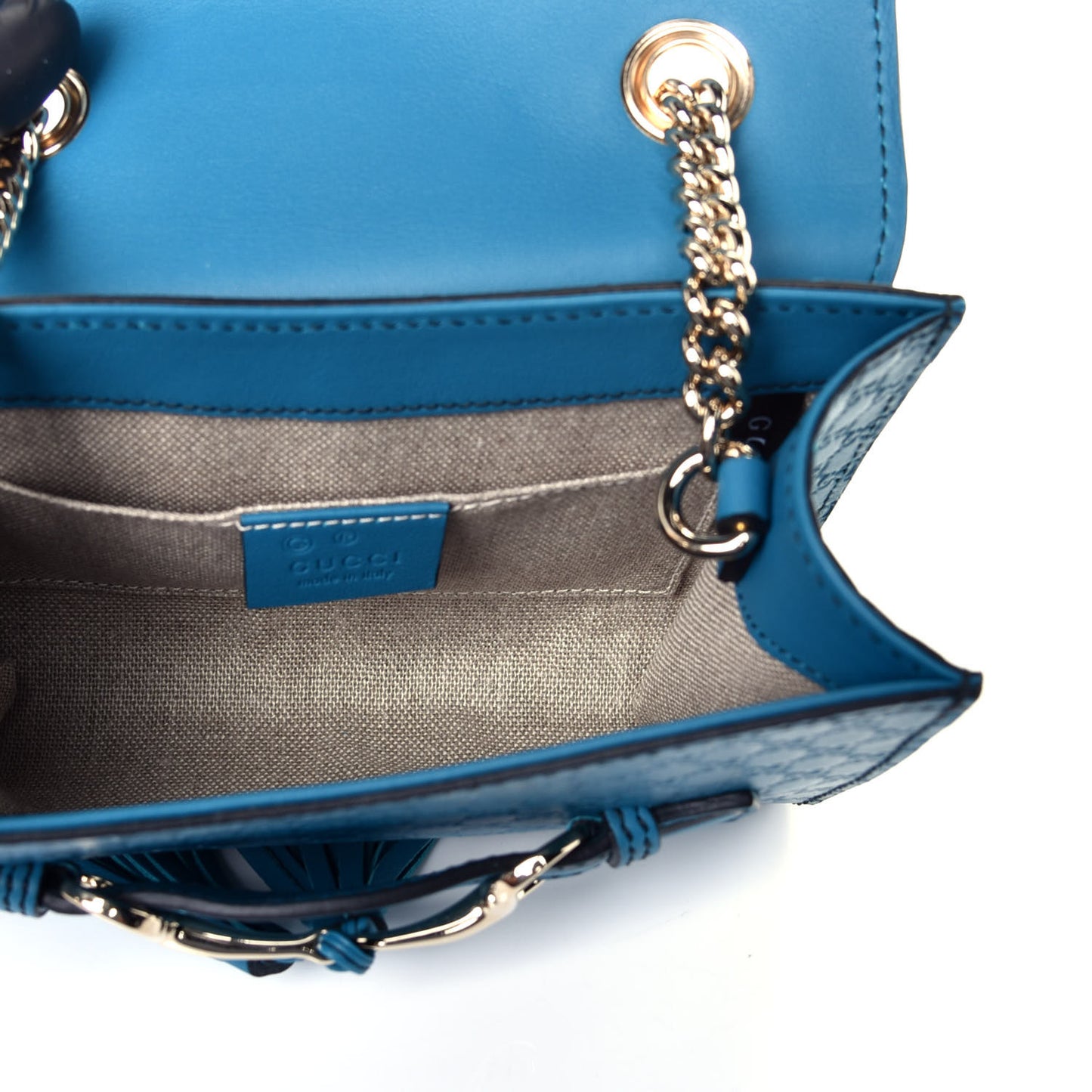Microguccissima Mini Emily Shoulder Bag Deep Cobalt