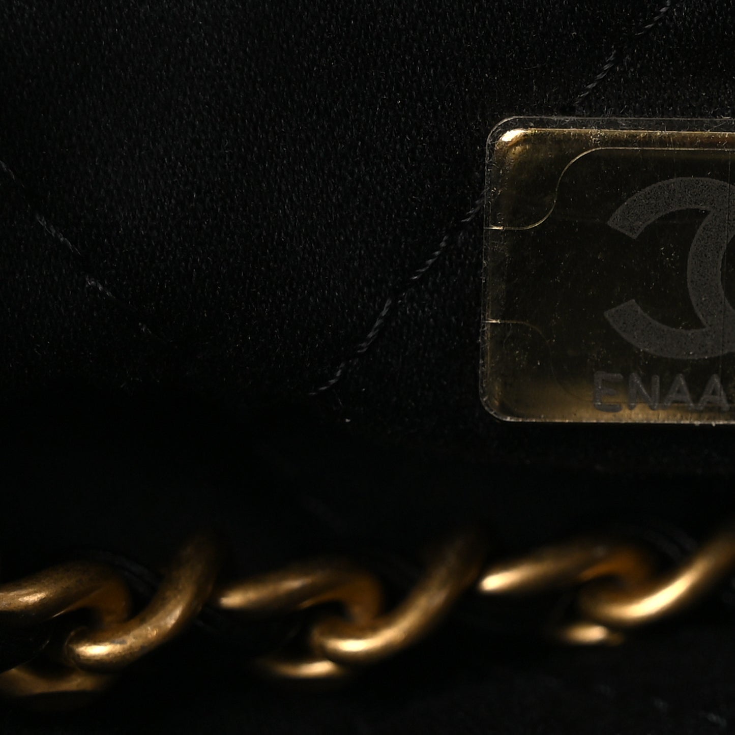 Shiny Calfskin Quilted Mini Chanel 22 Black