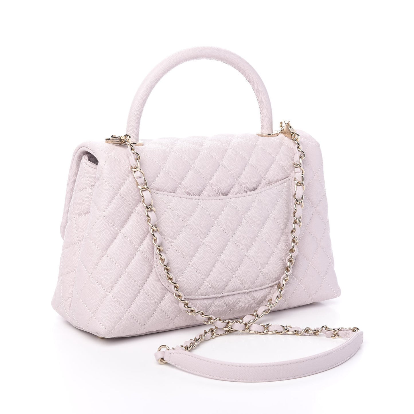 Caviar Quilted Small Coco Handle Flap Lilas Lilac