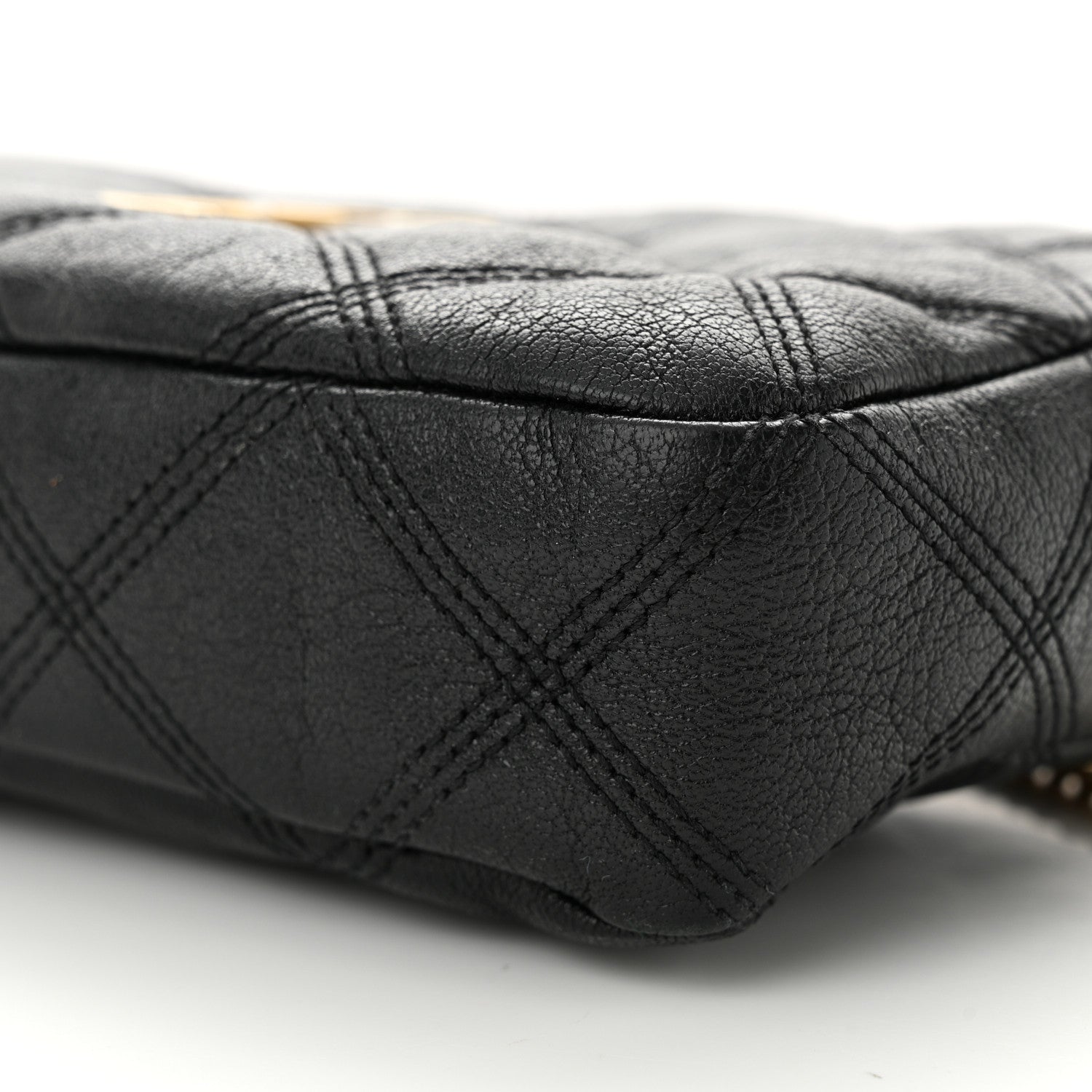 Saint Laurent Grained Lambskin Quilted Mini Becky Double Zip Bag Black 11 of 12