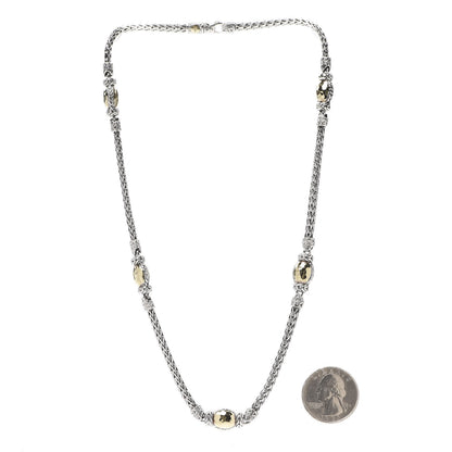 John Hardy Sterling Silver 22K Yellow Gold Palu Station Necklace 3 of 6