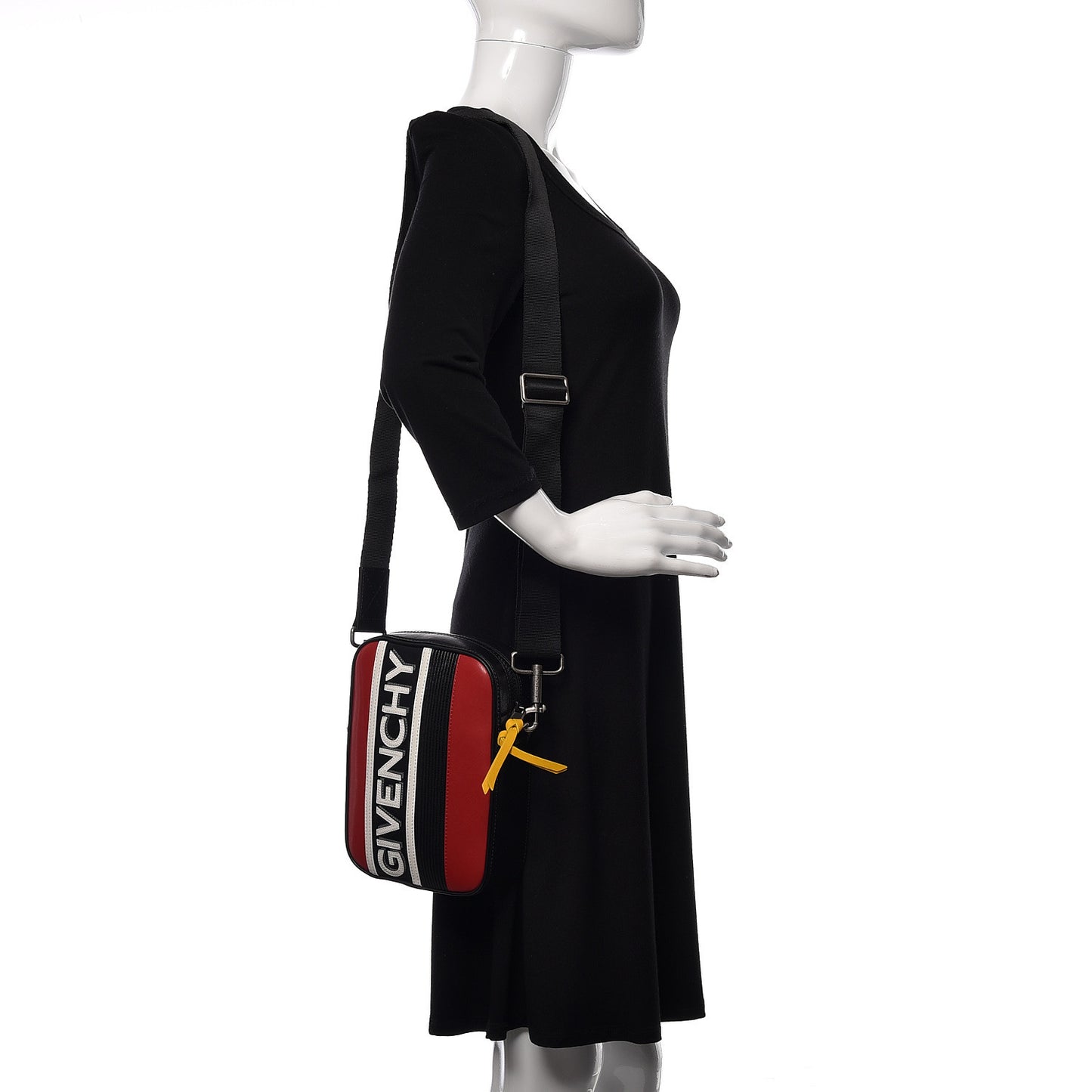 Calfskin MC3 Crossbody Bag Black Red White