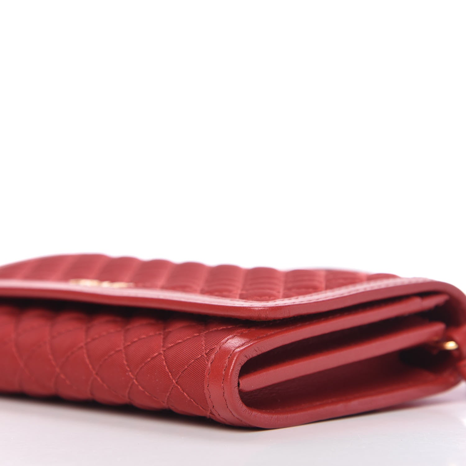 Prada Tessuto Quilted Mini Crossbody Wallet Fuoco 7 of 9