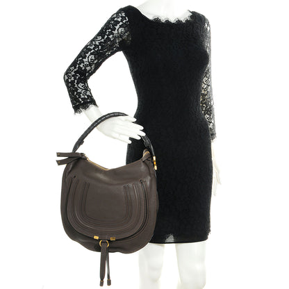 Chloe Calfskin Medium Marcie Hobo Ash 2 of 9